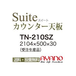 関東送料無料 綾野製作所 / ユニット式食器棚 Suite スイート CONNRCT コネクト LUXIA ラクシア / シームレス1枚天板 奥深 / TN-210SZ