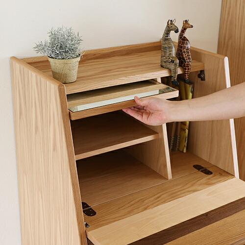 60ライティングドレッサー 鏡台 フラップ扉式 trico トリコ コンパクト