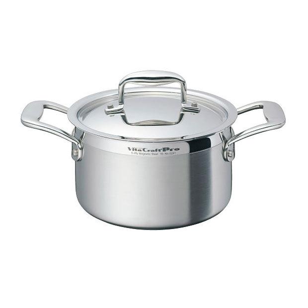ビタクラフト プロ 両手鍋 18.0cm(2.8L) No.0241 Vita Craft Pro 全面5層構造 無油調理 省エネ 汁物 煮物