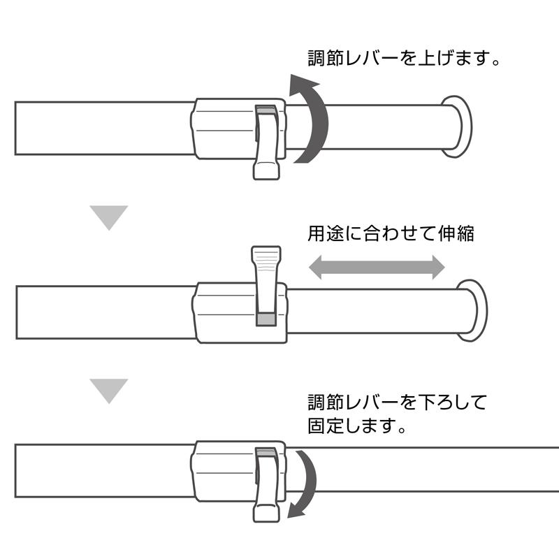 インテリアになじむ木目調物干しポール 竿1本 WJN-812SGWH 木目ホワイト ドリームウェア『代引き不可』｜telj｜07