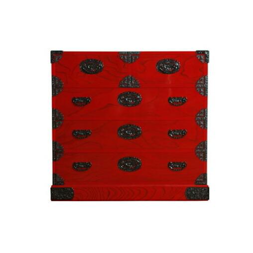 『設置付き』吉野輝 30輝整理タンス 黒金具(金具名) 朱 チェスト 箪笥 収納家具 吉野民芸 吉野クラフト 堺木工【代引不可】