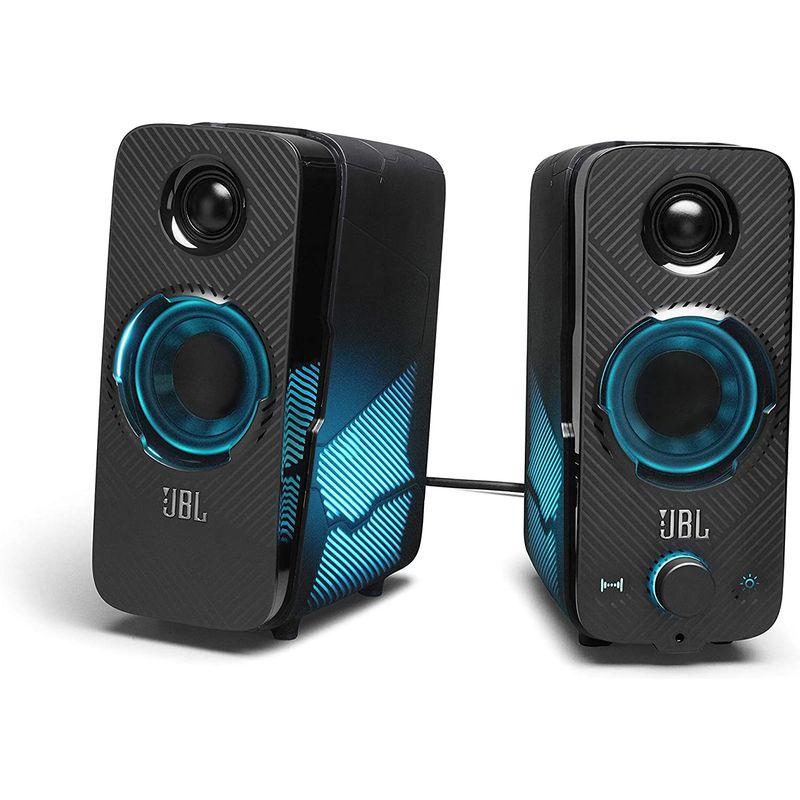 JBL QUANTUM DUO ゲーミングスピーカー/USB 3.5mm 接続/Bluetooth/ワイヤレス スピーカー/サラウンド/ライ JBL QUANTUM DUO ゲーミングスピーカー/USB 5mm 接続/Bluetooth/ワイヤレス スピーカー/サラウンド/ライ
