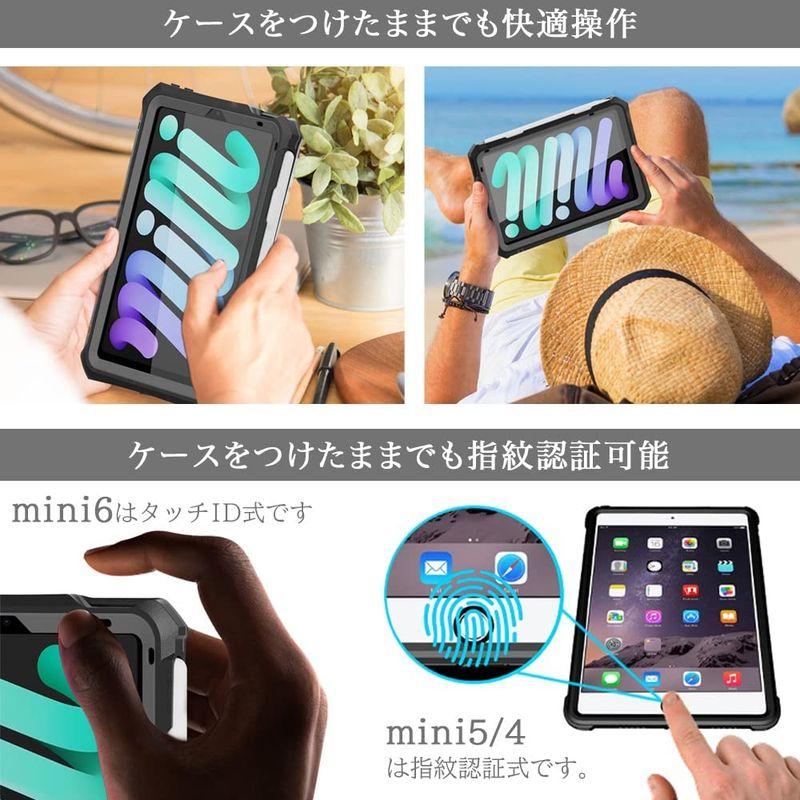 完全防水仕様 iPad ケース タッチID対応 指紋認証対応 防水ケース ipad mini6 8.3インチ アイパッドミニ6 第6世代 2｜telmit-store｜07