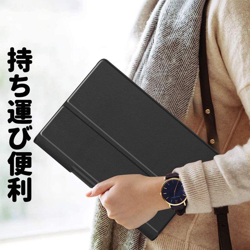 液晶フィルムとタッチペンおまけPysea Lenovo Yoga Smart Tab ZA3V0052JP ケース2019モデル PUレザ製｜telmit-store｜02