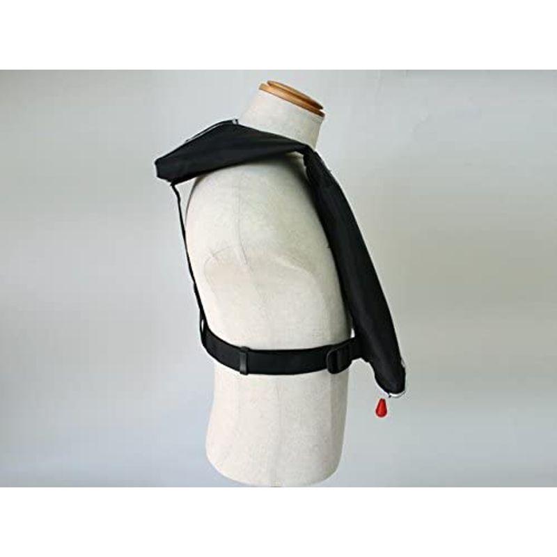 ポッキリ価格セール 自動膨張式ライフジャケット 肩掛式 LG-1型ブラック 胸囲150ｃｍまで対応 国交省認定品 新基準対応