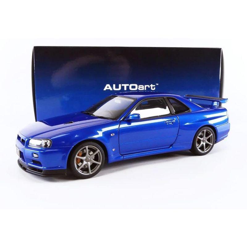 AUTOart 1/18 ニッサン スカイライン GT-R (R34) Vスペック II ベイサイドブルー 完成品 77408｜telmit-store｜12