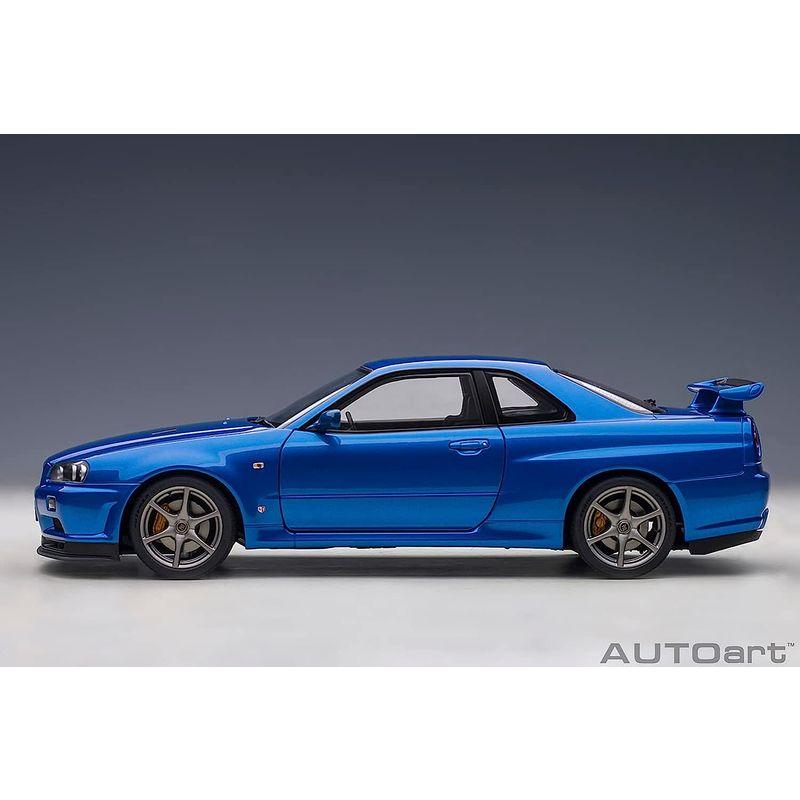 AUTOart 1/18 ニッサン スカイライン GT-R (R34) Vスペック II ベイサイドブルー 完成品 77408｜telmit-store｜10