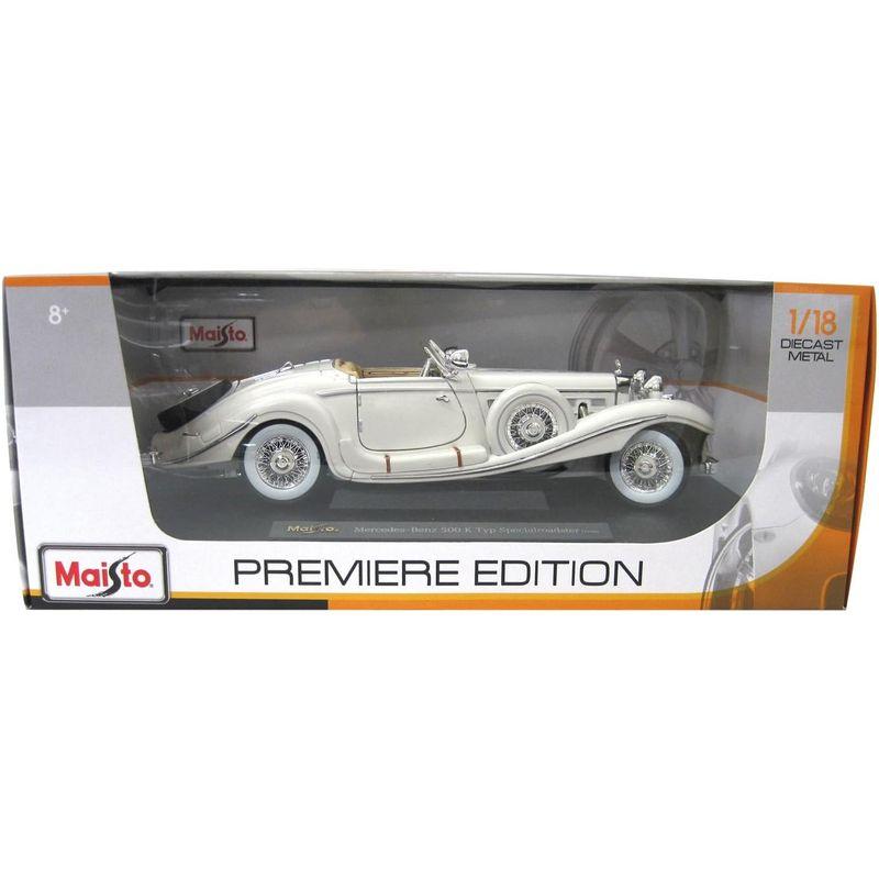 大人の上質  Maisto プレミアシエディション 1:18シリーズ PE 1936 メルセデス 500K ホワイト 200-089