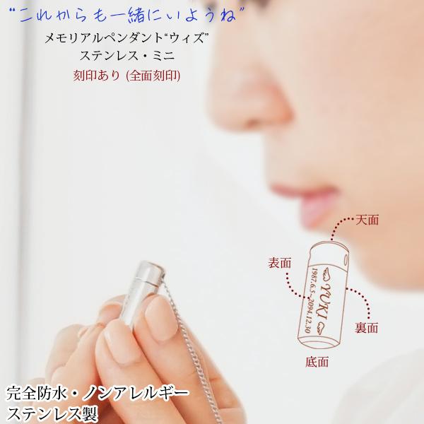 遺骨ペンダント アクセサリー ウィズ ステンレス ミニ 全面刻印 ノンアレルギー 完全防水 遺骨ネックレス ペット仏具 大容量 Andwaffles Com