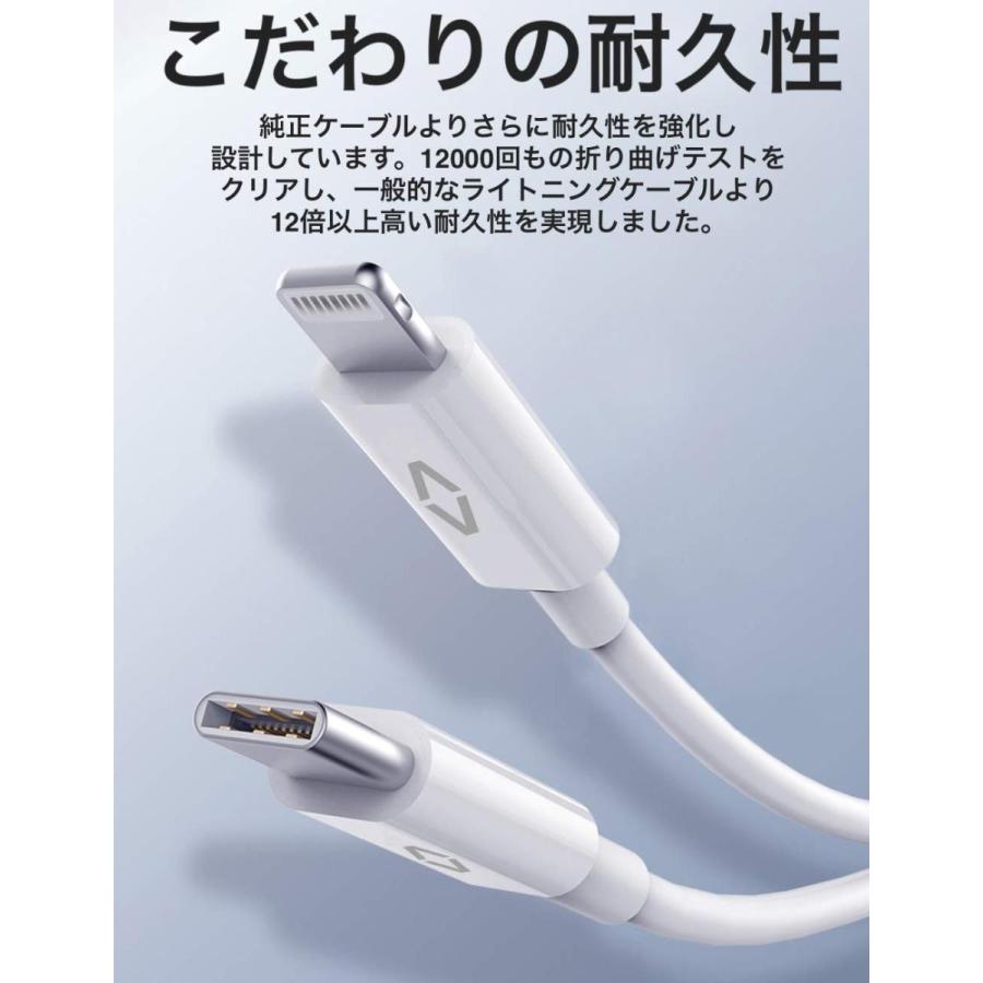 ブランド品専門の Lightningケーブル Mfi認証 1 2m 白 ライトニングケーブル認証 Iphone Usb C Less Is More 公式 ホワイト Cisama Sc Gov Br