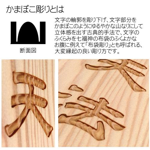 看板 唯一無二の彫り方 伝統技法 かまぼこ彫り 木製看板 木製 長方形