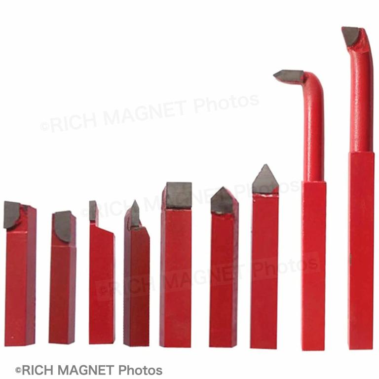 小型旋盤 自作旋盤 切削 バイト 9本 セット 軸幅8mm HSS鋼製 赤色 鋳鉄用 耐摩耗 切削工具 チップ｜tempo-tuiteru｜02