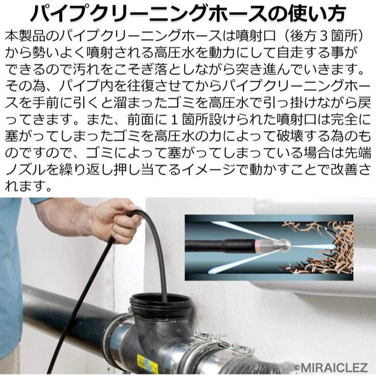 ケルヒャー 高圧洗浄機 ホース 用 パイプクリーニングホース ケルヒャー 高圧洗浄機 ホース 用 パイプクリーニングホース