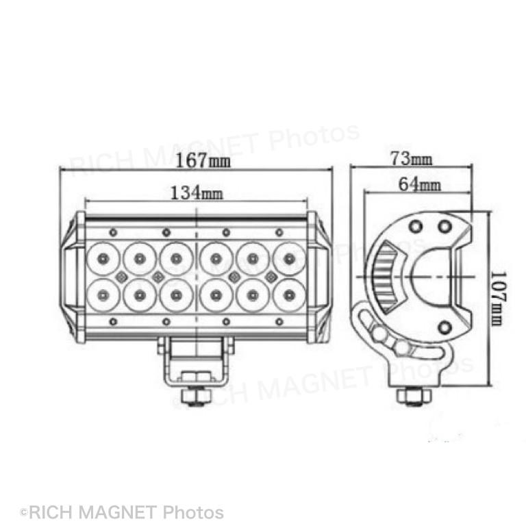 ワークライト 作業灯 36W 2個 LED フォグ ランプ バイク ワークライト 作業灯 36W 2個 LED フォグ ランプ バイク