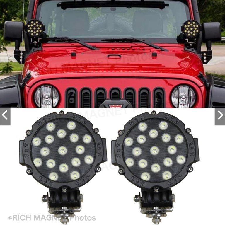 ワークライト 作業灯 51w 汎用 黒 ブラック LED 12v 24v 兼用 2 ワークライト 作業灯 51w 汎用 黒 ブラック LED 12v 24v 兼用 2