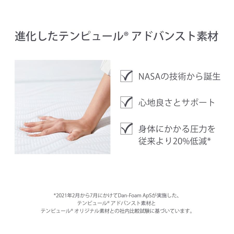 折りたたみマットレス テンピュール プロ フトン 厚み9cm ダブル 三つ折り 敷き布団 メーカー保証5年 カバー洗濯可能 抗菌防臭