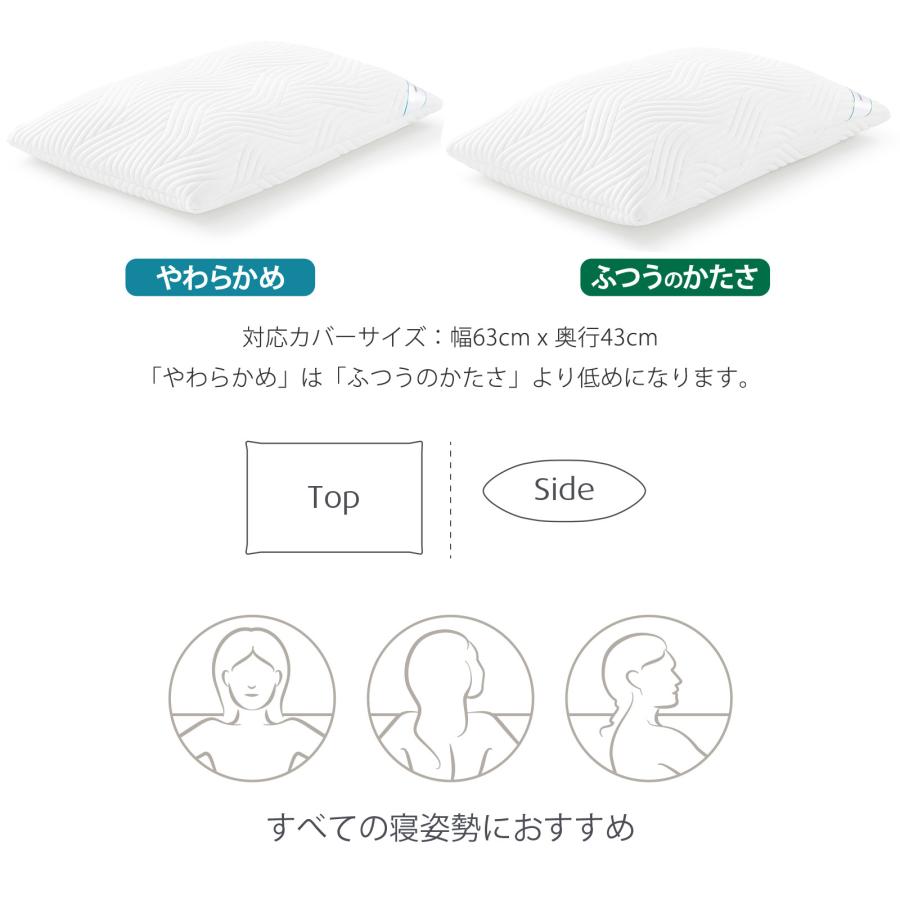 テンピュール 枕 63x43cm コンフォートピロー やわらかめ ふつう テンピュール 枕 63x43cm コンフォートピロー やわらかめ ふつう