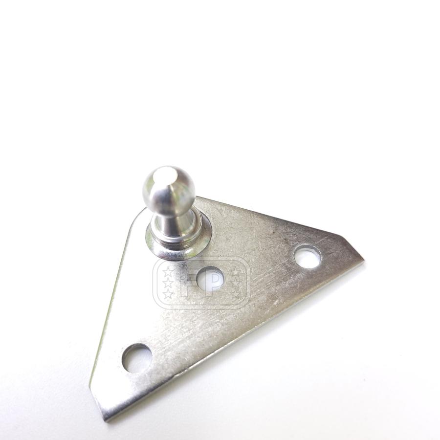 ガススプリング・ガスダンパー用　ボールスタッド　フラット取付金具　３穴固定　ステンレス製　 FB120SS　ガスばね　ボール部直径１０ミリ | 
