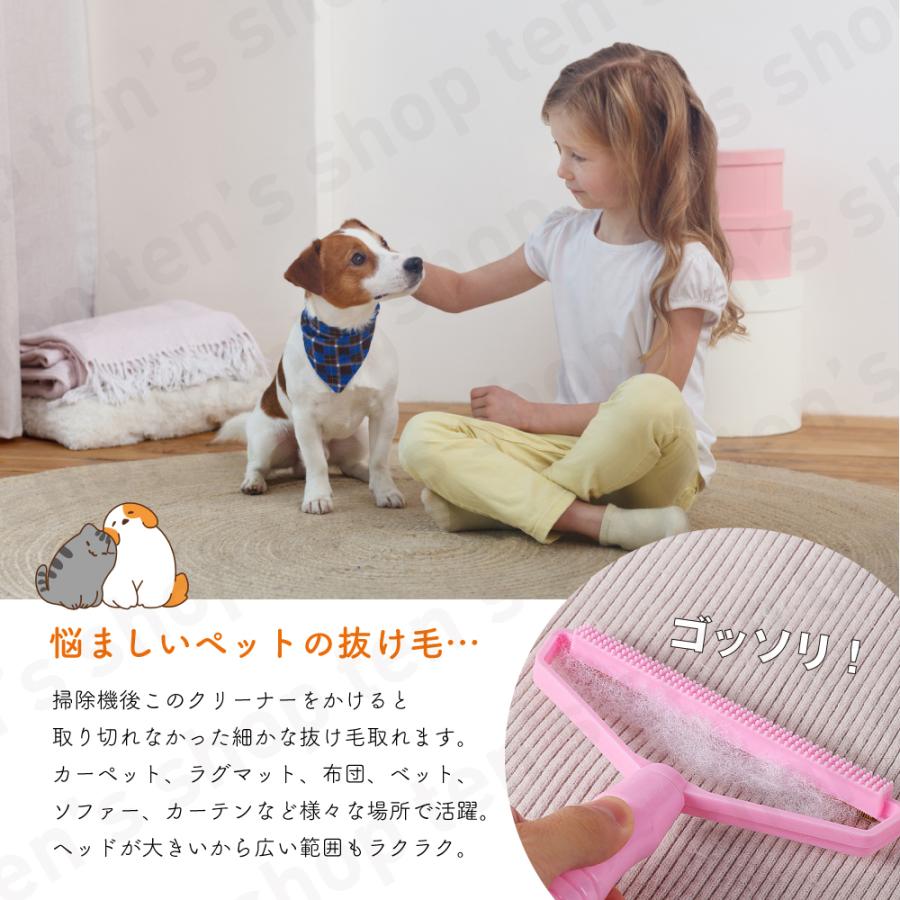 カーペット クリーナー ブラシ 毛玉 猫 犬 毛 ハンディー 衣類 ホコリ