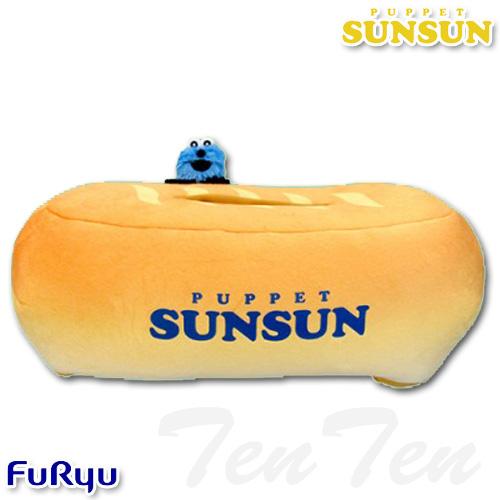 パペットスンスン ぬいぐるみ付ティッシュケース パン 【即納品