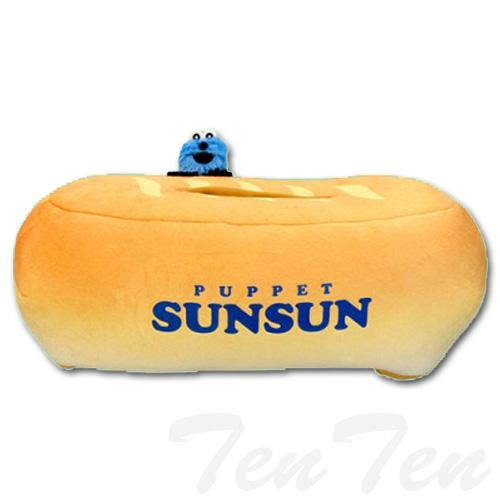 パペットスンスン ぬいぐるみ付ティッシュケース パン 【即納品