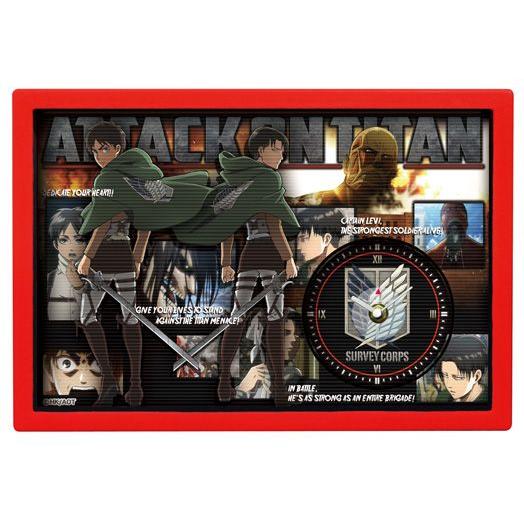 進撃の巨人 グッズ 3Dシチュエーションクロック エレン リヴァイ