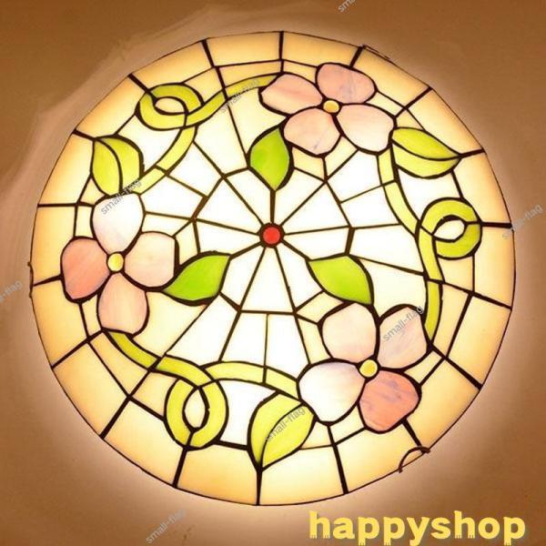 今季特売 寝室 工芸手作りガラス つる花柄 天井照明器具 LED 玄関 北欧 ステンドグラス おしゃれ シーリングライト 和風 和室 廊下 リビング 直付け 引掛シーリング対応