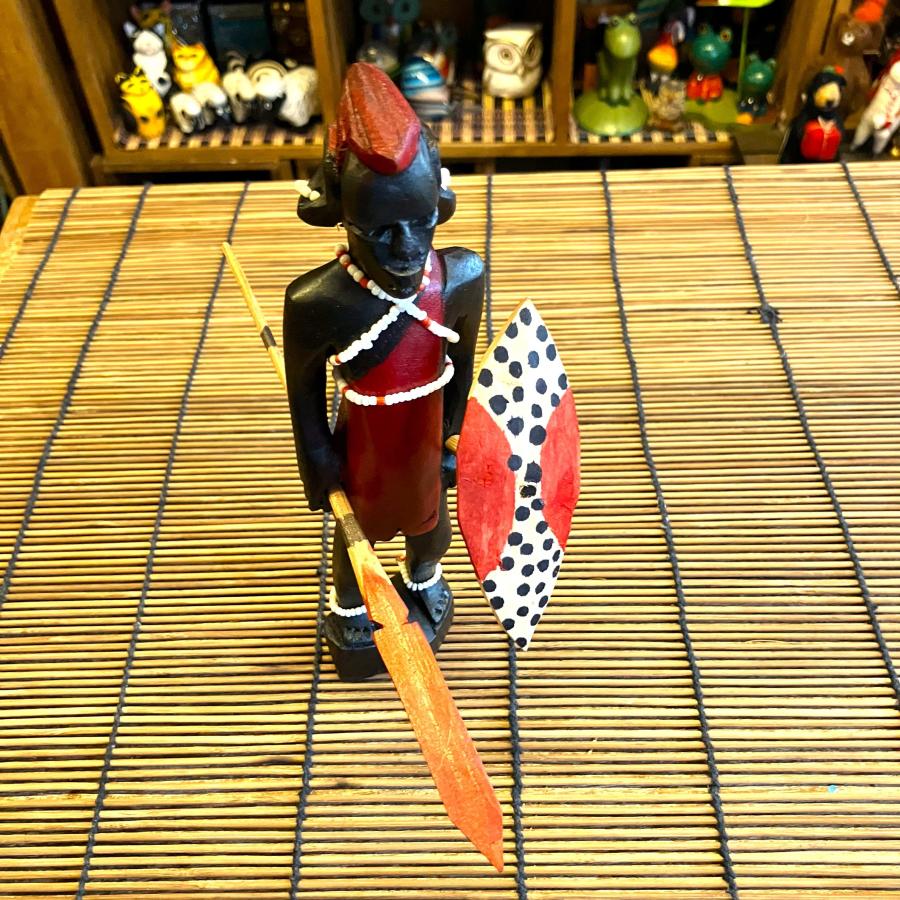 マサイ族 人形 置物 木彫りオブジェ ケニア 戦士の人形 Sサイズ アフリカ 民族 エスニック インテリア雑貨 アジアン雑貨 |  | 11