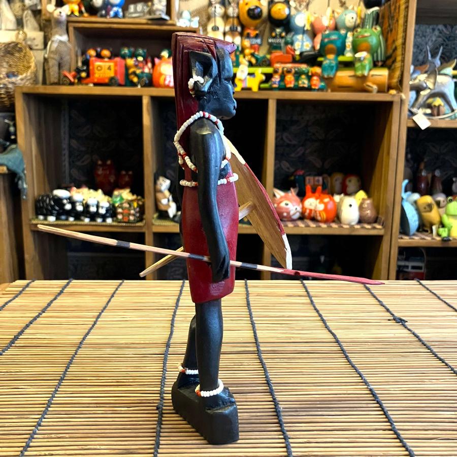 マサイ族 人形 置物 木彫りオブジェ ケニア 戦士の人形 Sサイズ アフリカ 民族 エスニック インテリア雑貨 アジアン雑貨 |  | 05