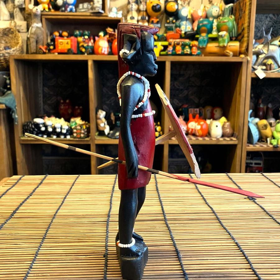 マサイ族 人形 置物 木彫りオブジェ ケニア 戦士の人形 Sサイズ アフリカ 民族 エスニック インテリア雑貨 アジアン雑貨 |  | 06