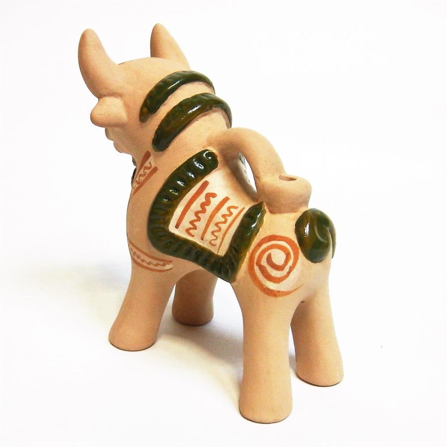 置物 エスニック オブジェ お守り トリト ペルー ウシ 素焼き