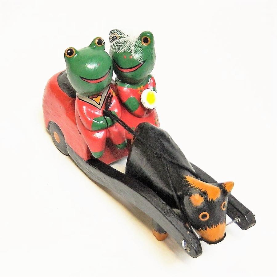 カエル 置物 可愛い オブジェ アジアン雑貨 カエルカップル カエルの結婚式 牛車 B 006 可愛い雑貨屋 Ten6duca Yahoo 店 通販 Yahoo ショッピング