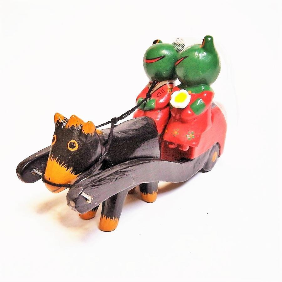 カエル 置物 可愛い オブジェ アジアン雑貨 カエルカップル カエルの結婚式 牛車 B 006 可愛い雑貨屋 Ten6duca Yahoo 店 通販 Yahoo ショッピング