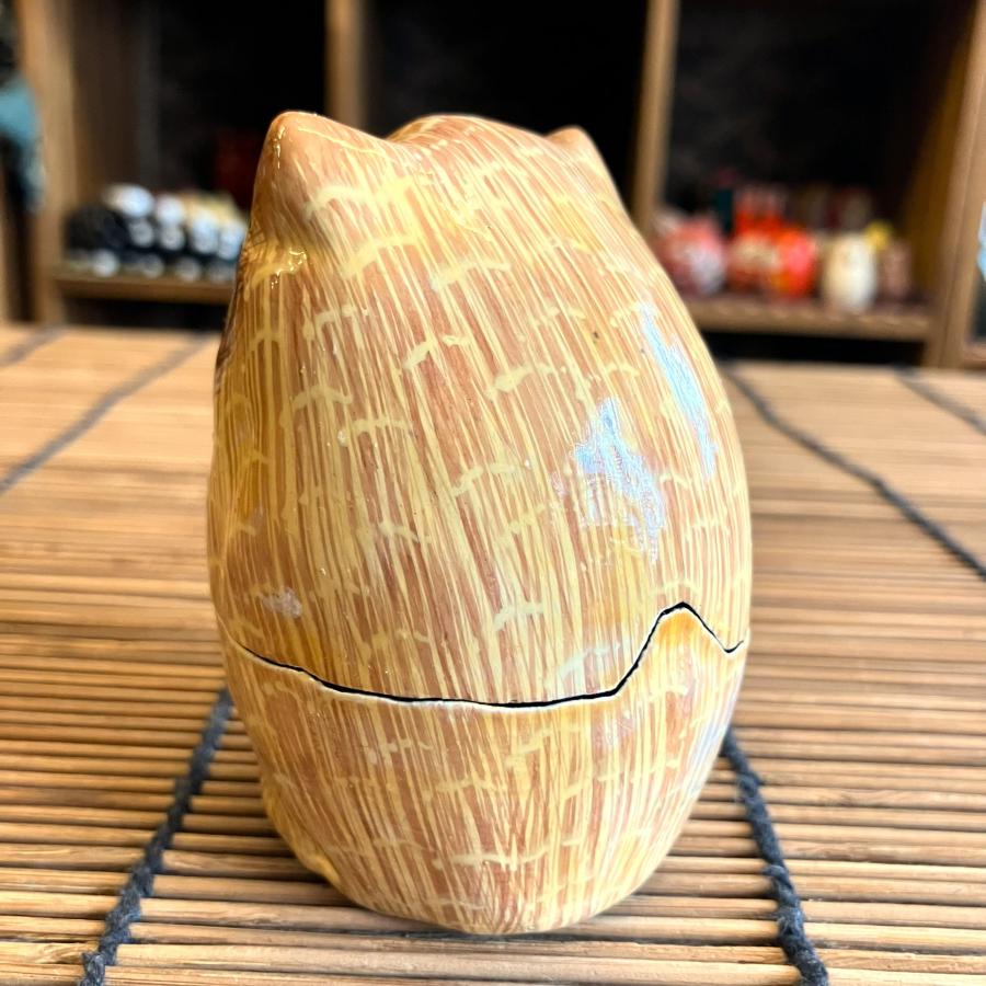 フクロウ 小物入れ 可愛い ブラウン BOX 立ちフクロウ ペーパーマッシュ アニマル インド 紙素材 アジアン インテリア |  | 03