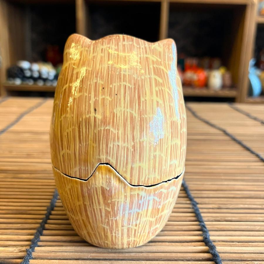 フクロウ 小物入れ 可愛い ブラウン BOX 立ちフクロウ ペーパーマッシュ アニマル インド 紙素材 アジアン インテリア |  | 04