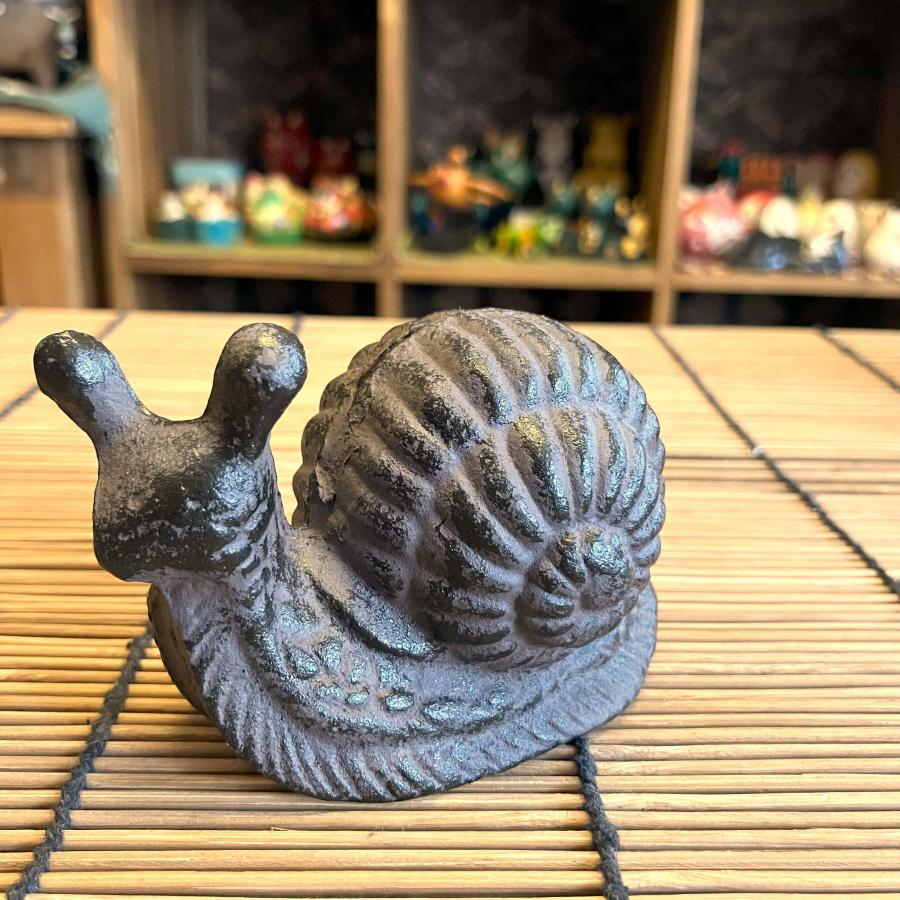 かたつむり カード立て 鉄製 置物 オブジェ 和風 可愛い カード
