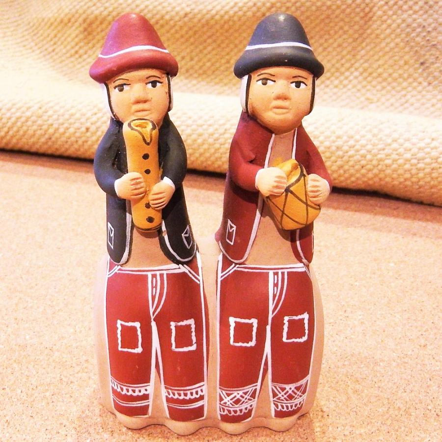 笛 ペルー インディオ 素焼き 人形の形 楽器 素朴 オブジェ