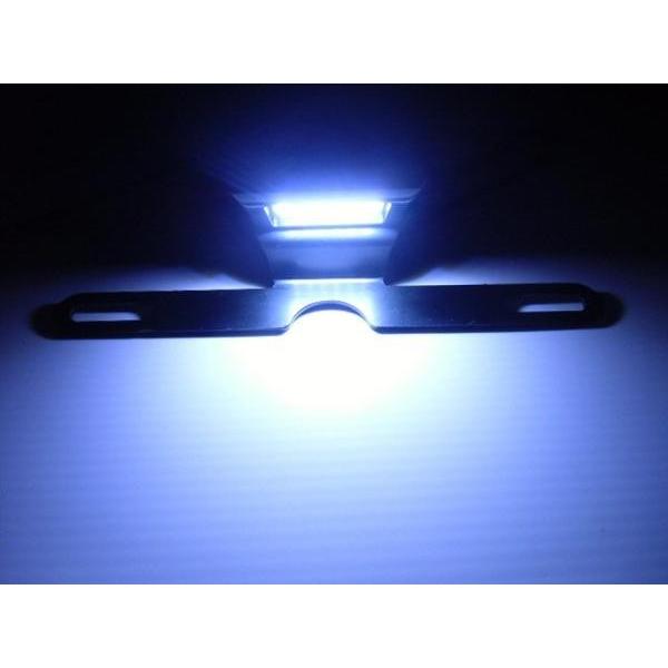 LEDナンバー灯・ライセンスランプ バイク用8000k 青白 ステー付