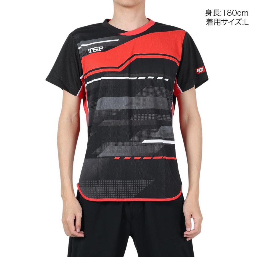 卓球 ユニフォーム ウェア TSP ティーエスピー 半袖シャツ マジェステシャツ 031429 0100 速乾 在庫処分 | TSP | 01