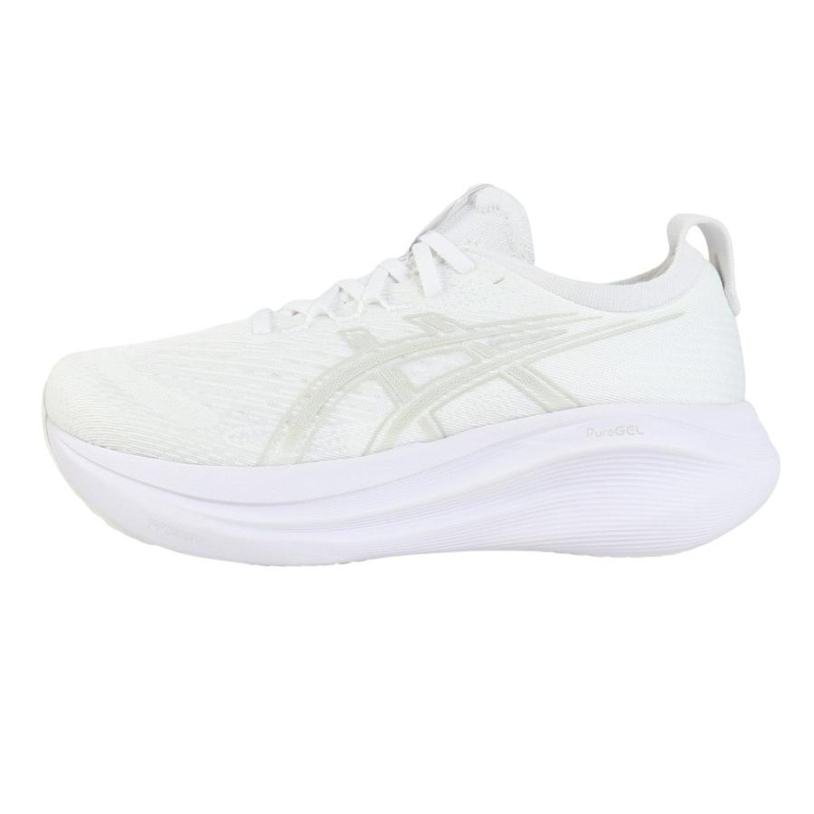 ランニングシューズ ゲルニンバス27 ホワイト グレー 1011B958.100 スニーカー クッション GEL-NIMBUS 27