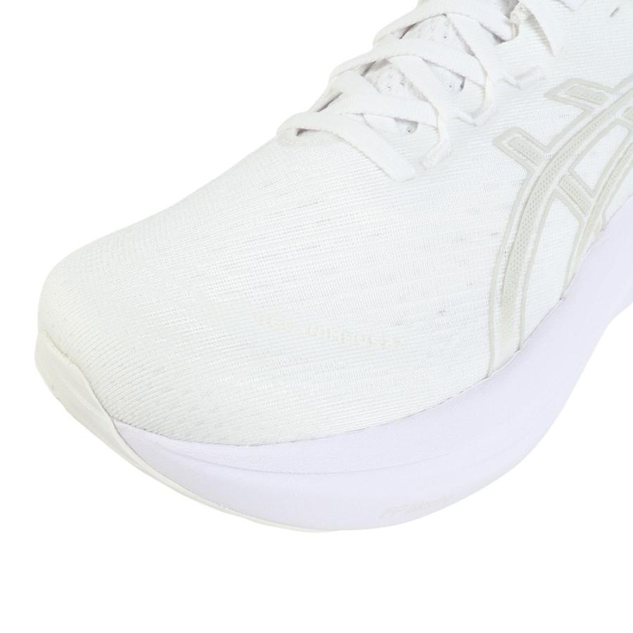 ランニングシューズ ゲルニンバス27 ホワイト グレー 1011B958.100 スニーカー クッション GEL-NIMBUS 27