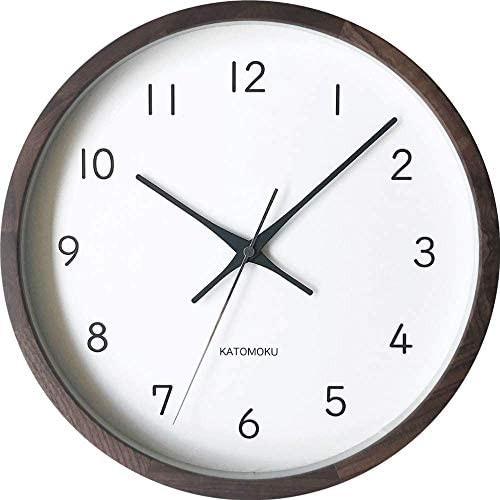 【全商品オープニング価格 特別価格】 muku KATOMOKU clock φ306mm km-104WARC 連続秒針 電波時計 ウォールナット 13 その他インテリア時計