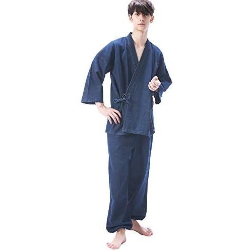 ニシキ デニム 作務衣 メンズ 綿100 上下セット 10オンスデニム インディゴブルー ｍ ｌ ｌｌ インディゴブルー Lサイズ Mhcseguros Com Br