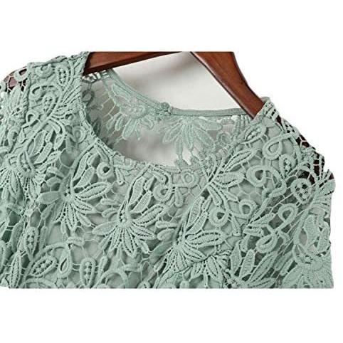 ミントグリーン クロシェットレース膝丈ワンピース ドレス 結婚式 撮影 ウェディング 海外挙式 ブライズメイド ミントグリーン Xl Ten Unv09v5id 天秤堂 ヤフー店 通販 Yahoo ショッピング