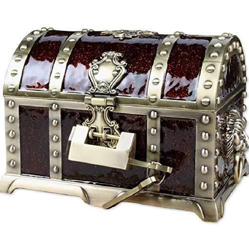時間指定不可 Aoakua 鍵付き 宝箱 アクセサリーケース ジュエリーボックス トレジャーボックス ブロンズブラウン ブロンズブラウン 代引不可 Iniciatupyme Cl