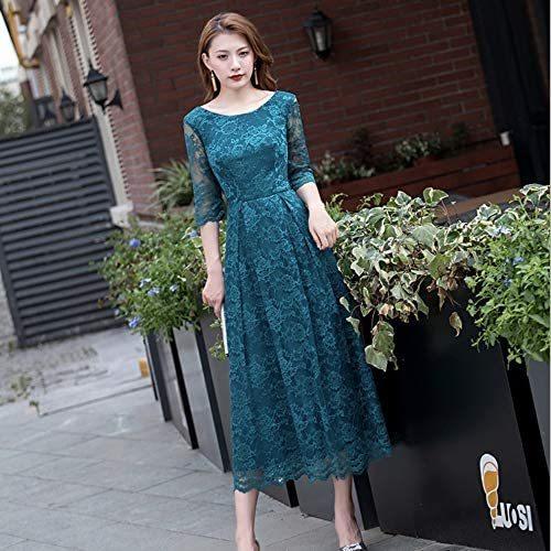 超レア最新 大人上品 パーティードレス 結婚式 ワンピース ミモレ丈 袖あり Lakeblue Mサイズ レイクブルー M 今売れている商品 Www Superavila Com