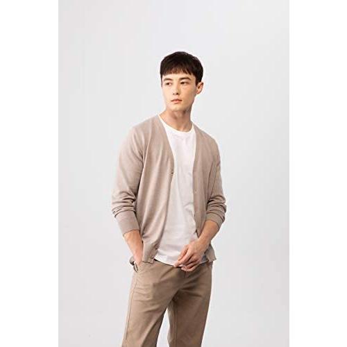 ヴォンヴァーグ カーディガン ジャケット セーター ニット 羽織 シンプル 無地 長袖 ボタン ビジネス メンズ ベージュ Xl Ten Unv27v0eb 天秤堂 ヤフー店 通販 Yahoo ショッピング