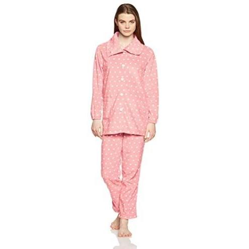 セシール パジャマ フリース素材 ハイネック 水玉模様 2way仕様 シャツパジャマ Ni 1 レディース ピンク M Ten Uoc21j1fc032 天秤堂 ヤフー店 通販 Yahoo ショッピング