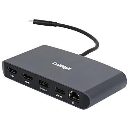 【最安値挑戦】 CalDigit Thunderbolt 2.0) HDMI (黒 2.0 HDMI Dual Dock mini 3 USBハブ