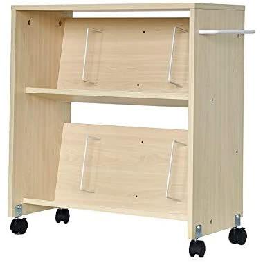 本棚 キャスター付き 低い ワゴン ファイルワゴン おしゃれ 2段 移動式 可動棚 スリム 書類棚 資料整理 ナチュラル 収納 ソファーの傍らに最適 Ten Vmr08n0fj 天秤堂 ヤフー店 通販 Yahoo ショッピング